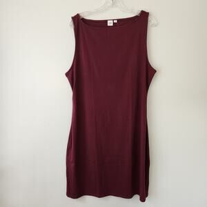 Gap Knit Dress Women's XL Burgundy Minimalist Classic Timeless Comfort Cozy Chic